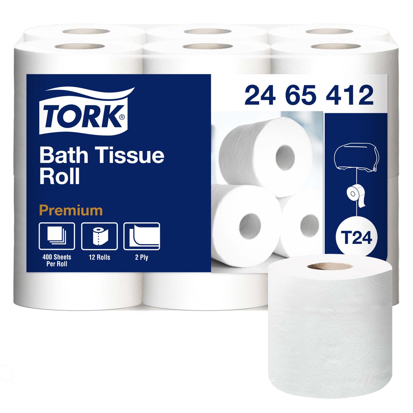 Bath Tissue, Premium, 2-Ply, White, 400 sheet/rl, 48 rl/cs (30 cs/plt)