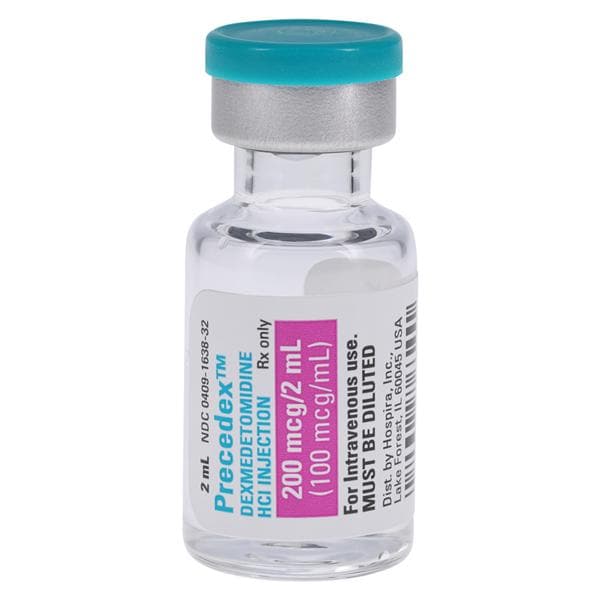 Precedex (Dexmedetomidine Hydrochloride Injection), 100 mcg/ml, 2 ml Vial, Single Dose, Glass Fliptop Vial, 25/bx (Rx) (Item is Non-Returnable) (We must have your Wholesale Drug License on File before shipping this product) (US Only, Excluding IN and ND)
