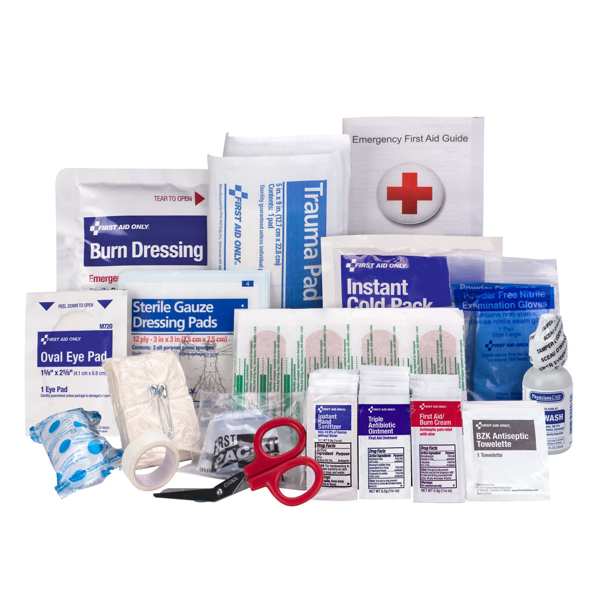 First Aid Kit, 25 Person, ANSI A, Metal Case, Custom Logo , 48/cs (DROP SHIP ONLY - $150 Minimum Order)
