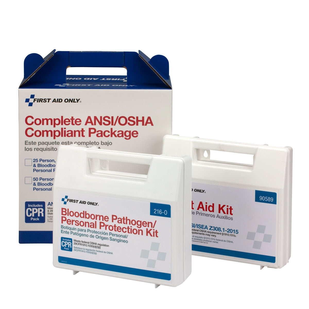 25 Person Complete ANSI/OSHA Compliance Package (First Aid and BBP) (DROP SHIP ONLY - $150 Minimum Order)
