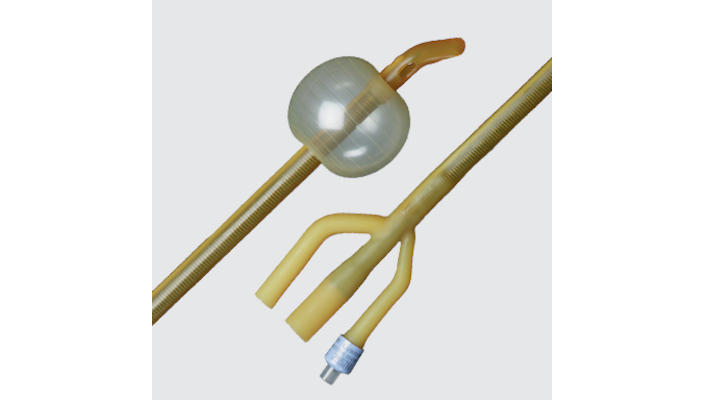 Hematuria Foley Catheter, 3-Way Coude Tip, 24FR, 30cc Balloon, Hydrophilic Polymer Coated, Latex, 5/cs (US Only)