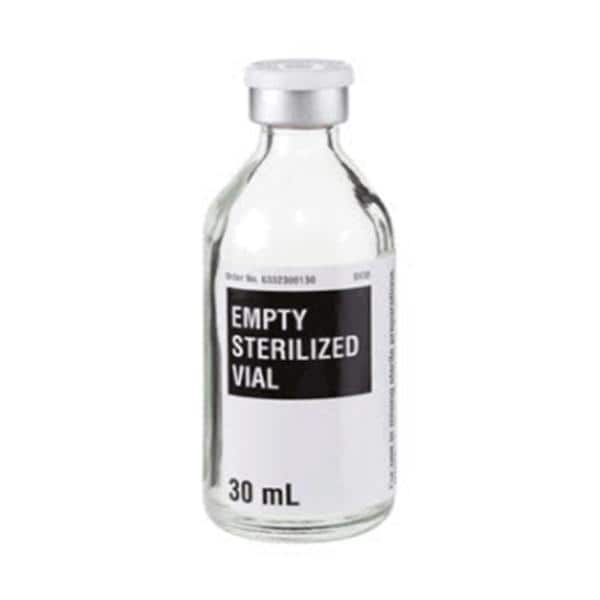 Empty Vial, 30 ml, Glass, Sterile, 25/pk