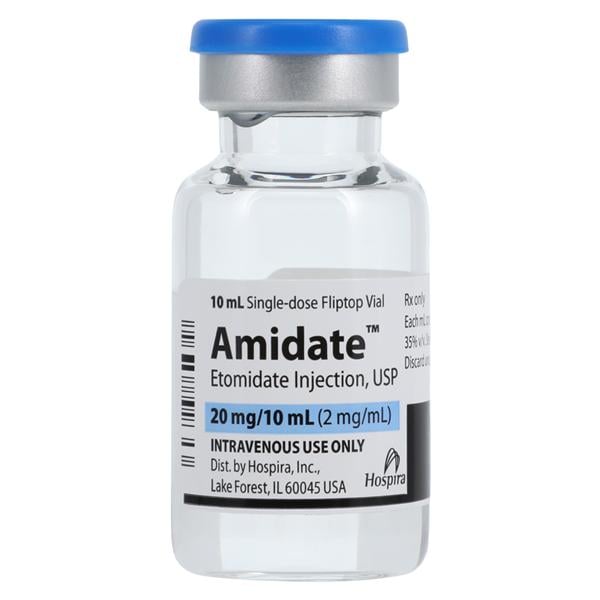 Etomidate Injection, USP, 20 mg/ 10 ml (2 mg/ml), SDV, 10/tray (Rx) (US Only, Excluding IN and ND) (Product is Non-Returnable)