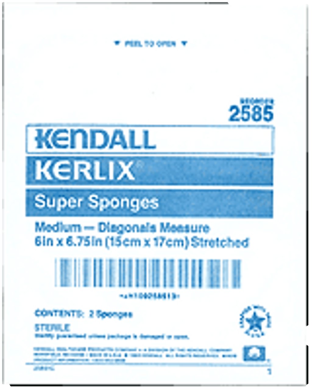 Kerlix Super Sponge, Medium, 6" x 6_", Sterile 2s, 480/cs (Continental US Only)