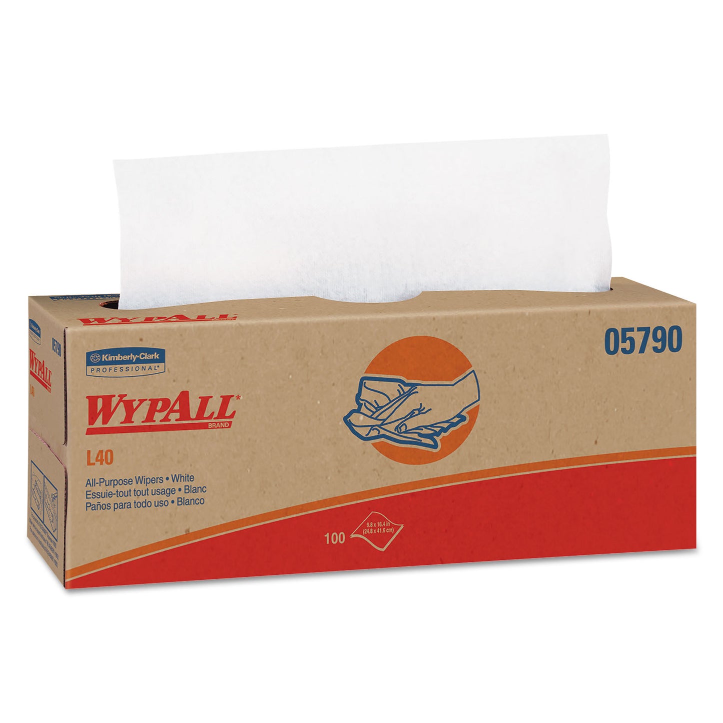 WYPALL Task Wipes, 16.4" x 9.8", White, Non-Sterile, 100 sheets/pk, 9 pk/cs (Products cannot be sold on Amazon.com or any other 3rd party site) (US Only)
