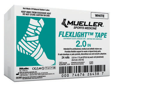 FlexLight Tape, 2" x 7.5 yd, White, 24 rl/cs (Products are only available for sale in the U.S. Products cannot be sold on Amazon.com or any other 3rd party platform without prior approval by Mueller.)