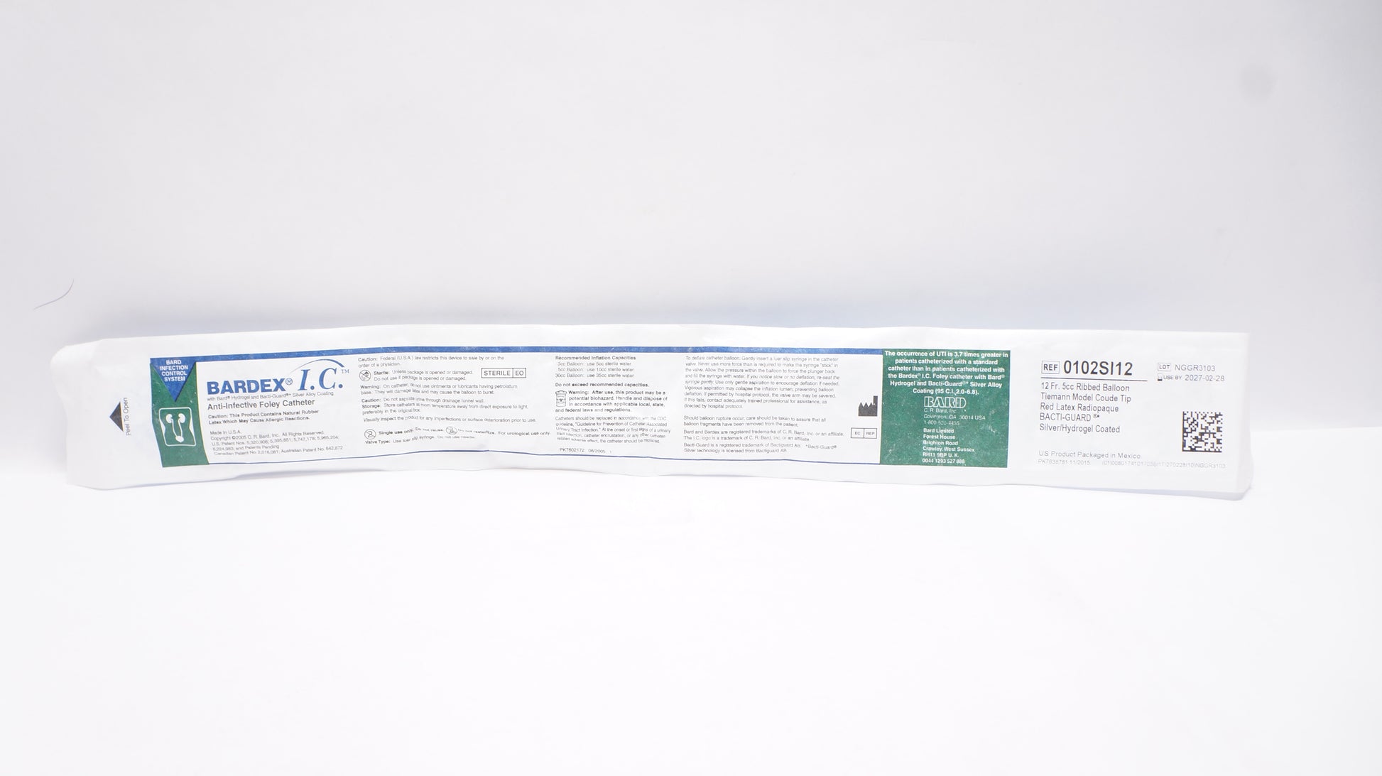 Foley Catheter, 2-Way, Specialty, Tiemann Model, Medium Olive Coude Tip, Single Eye, Red Latex, 12FR, 5cc, 12/cs (US Only)