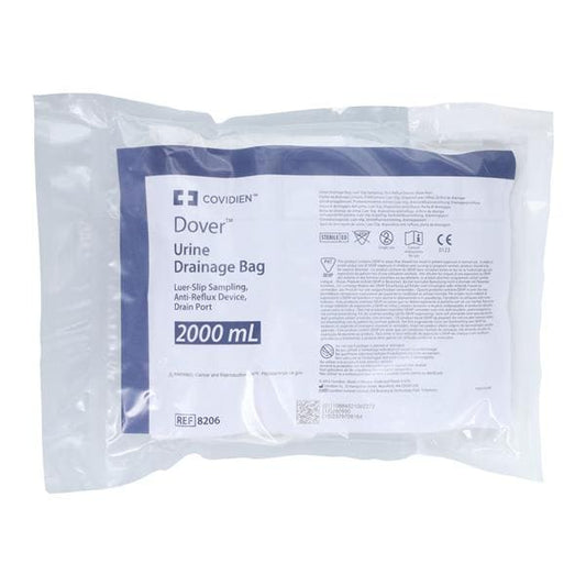 Drain Bag, 2000mL, Anti-Reflux Chamber & SplashGuard II Drain Spout, SafeGuard Needleless Sampling Port, CSR Wrap, 20/cs (Continental US Only)