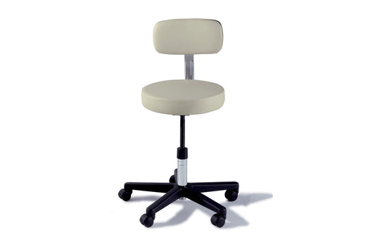 271 Basic Stool w/ Back, Manually Adjustable, Auto Locking Casters, Healing Waters (US Only) (DROP SHIP ONLY) (Delivery Info Sheet Required)
