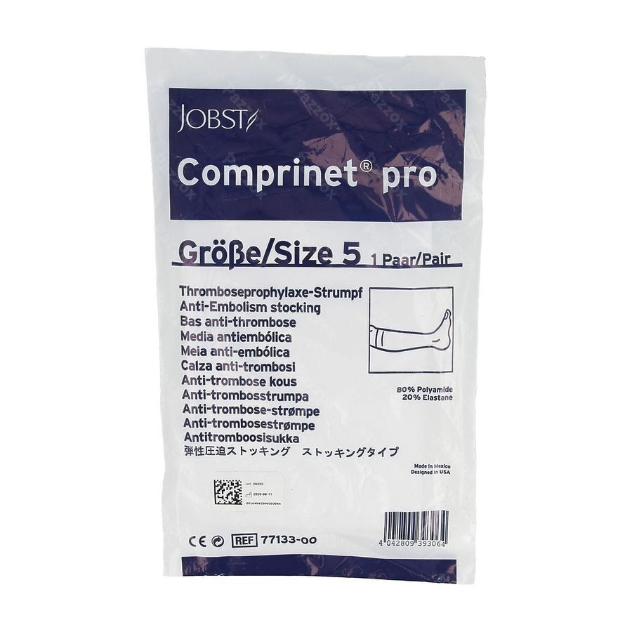 Comprinet Pro Stocking, Knee High, Open Toe, XX-Large, Regular, White, 10/bx (Continental US Only)