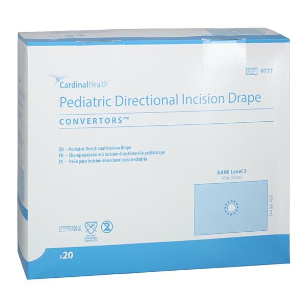 Surgical Drape, Pediatric, 30" x 21.5", AAMI Level 3, Non-Woven, Sterile, 20/bx, 3 bx/cs (Continental US Only)