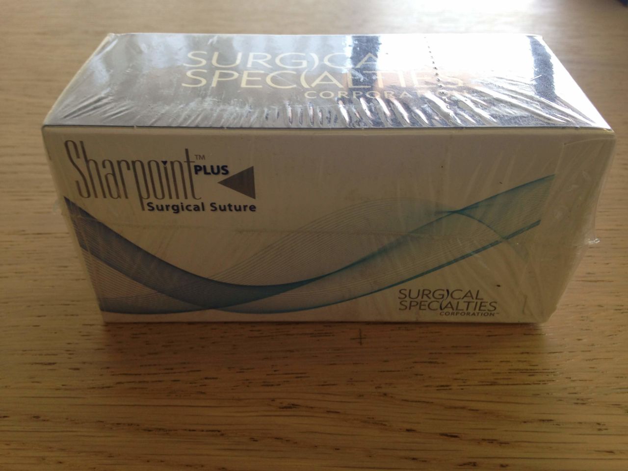Monoderm Suture, Monofilament, Reverse Cutting, Size 4-0, 27"/70cm, 19mm, 3/8 Circle, 12/bx