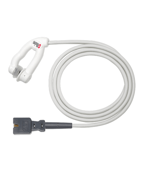 SpO2 Sensor, LNCS E1, Ear, Adult Disposable, Single Patient Use, Adhesive, 3ft Cable (Requires Masimo SET MSLP board, MS-2000 -Version 4.8 or higher- technology or Masimo rainbow SET MX technology) (Parameters Supported: SpO2, PR, Pi, RRp, PVi), 10/bx (Rx) (Continental US & Puerto Rico Only)