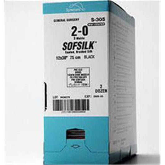 Suture, Reverse Cutting, Size 6-0, Black, 18", Needle HE-7, _ Circle, 1 dz/bx (Continental US Only)