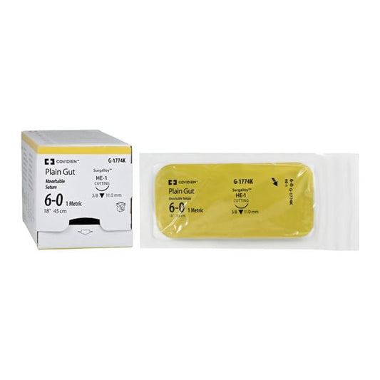 Suture, Reverse Cutting, Size 6-0, 18", Needle HE-1, 3/8 Circle, 1 dz/bx (Continental US Only)