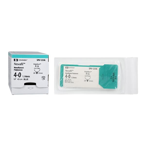Suture, Premium Reverse Cutting, Size 4-0, Blue, 18", Needle P-13, 3/8 Circle, 1 dz/bx (Continental US Only)