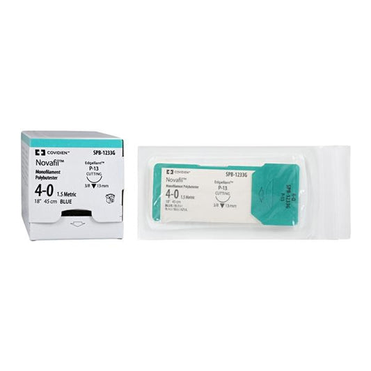 Suture, Premium Reverse Cutting, Size 4-0, Blue, 18", Needle P-13, 3/8 Circle, 1 dz/bx (Continental US Only)