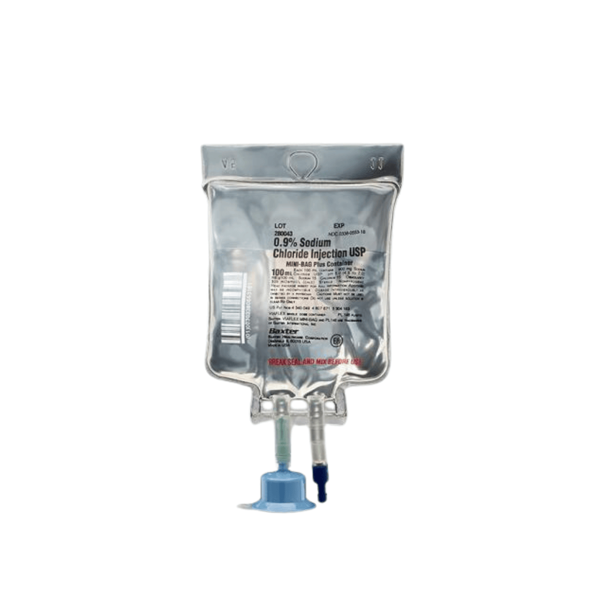 Sodium Chloride Injection, 0.9% USP, 100 ml, Mini-Bag Plus Container, Quad Pack, 80/cs (Rx) (Continental US Only) (Product Access Restricted. Check with your sales rep to verify eligibility)&nbsp;&nbsp;<Strong style="color:red">Max weekly quantity allowed: 10</Strong>