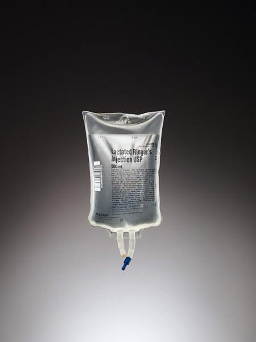 Lactated Ringer's Injection, USP, 500 ml, Viaflex Plastic Container, 24/cs (Rx) (Continental US Only) (Product Access Restricted. Check with your sales rep to verify eligibility) (Item is on Manufacturer Allocation - Quantities may Limited)