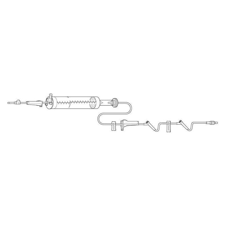 Buretrol Solution Set, 150 ml Burette Drip Chamber Filter Valve, (3) Interlink Injection Sites (1" Burette), Male Luer Lock Adapter with Retractable Collar, 60 drops/ml, 105" Length, Non-Pyrogenic, Contains DEHP, Sterile Fluid Path, 48/cs (Rx) (Continental US Only) (Product Access Restricted. Check with your sales rep to verify eligibility)