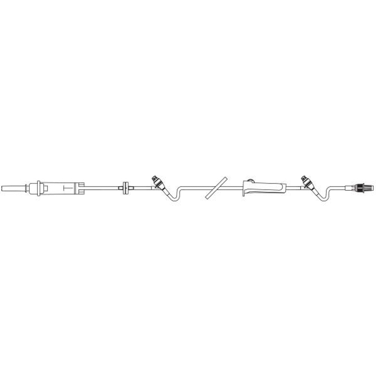 Continu-Flo Solution Set, Non-Vented Spike, (2) Clearlink Luer Activated Valves, Backcheck Valve, Male Luer Lock Adapter with Retractable Collar, 10 drops/ml, 112" Length, Non-Pyrogenic, Contains DEHP, Sterile Fluid Path, 48/cs (Rx) (Continental US Only) (Product Access Restricted. Check with your sales rep to verify eligibility)  (Item is Currently Unavailable for Sale Due to unhealthy levels of availability and the vendor is not taking on new businses at this time)
