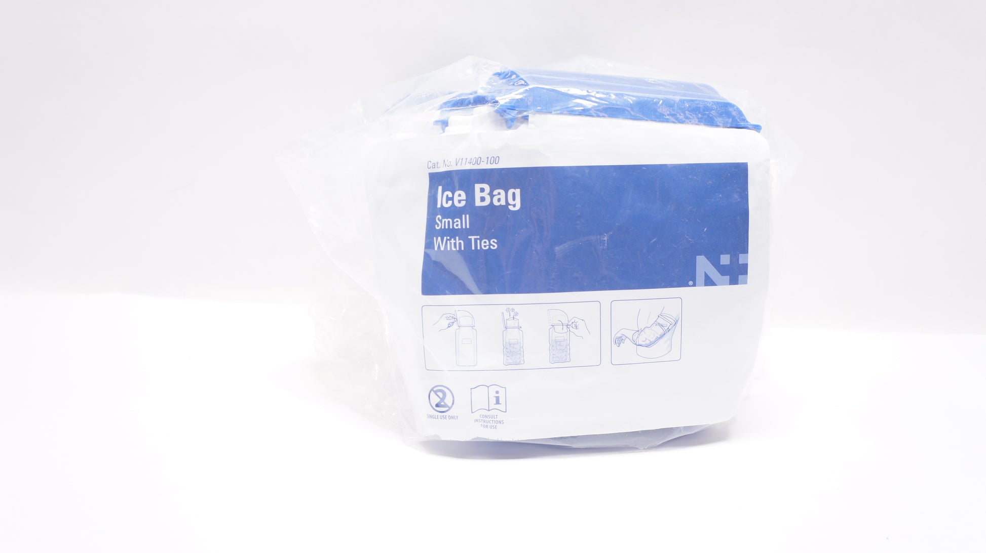 NovaPlus Ice Bag with Tie Attachments, Small, 5" x 12", 25/bx, 2 bx/cs (For Sale to Authorized NovaPlus Customers Only) (Continental US Only)