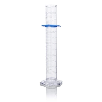 Cylinder, Graduated, Globe Glass, 1000mL, Class A, To Deliver (TD), Dual Grads, ASTM E1272, 1/ea