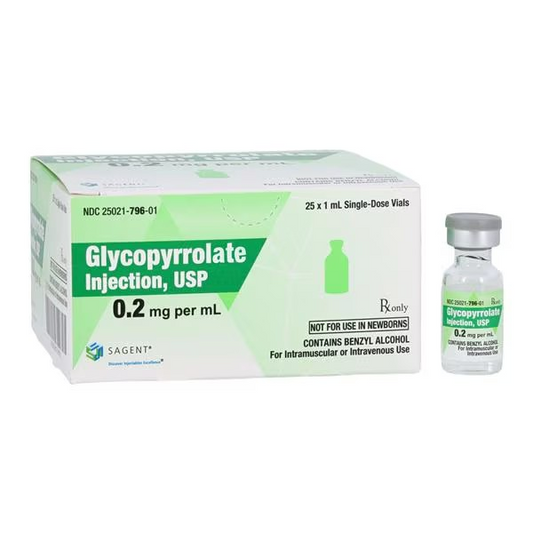 Glycopyrrolate Injection 0.2mg/mL SDV 1mL 25/Package (25021079601)