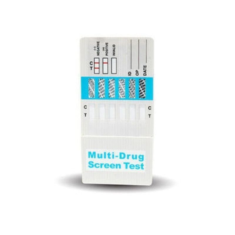 Drug Test, 10 Test Dip Device, Cocaine, Marijuana, Morphine, Amphetamine, Methamphetamine, Phencyclidine, Benzodiazepine, Barbiturate, Methadone, Tricyclic Antidepressants, 25/bx (US Only)