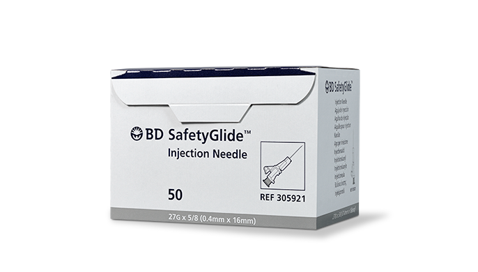 Safety Glide Needle, 27G x 5/8", 50/bx, 10 bx/cs (Continental US Only) (Drop Ship Requires Pre-Approval)