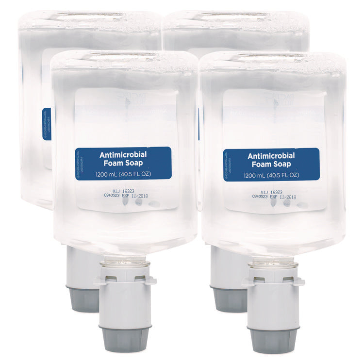 Pacific Blue Ultra Manual Antimicrobial Foam Soap Dispenser Refill, Dye & Fragrance Free, 1200 mL, 4/cs (Vendor MOQ 50 CS) (DROP SHIP ONLY)<img align="middle" src="/images/MOQ.png" border="0" title="MOQ">