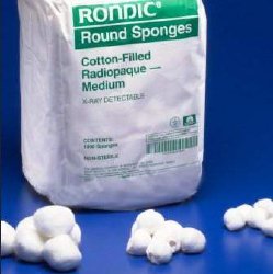 Vistec X-Ray Detectable Sponge, Round, All-Gauze, X-Large, 1 5/8", 2000/cs (Continental US Only)