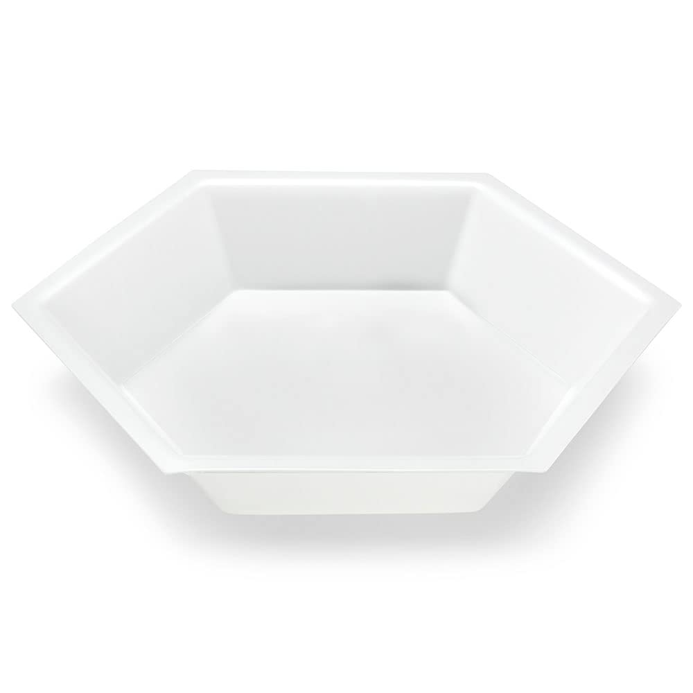 Weighing Boat, Plastic, Hexagonal, Antistatic, PS, White, Large, 200mL, 500/cs