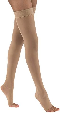 Compression Stocking, Thigh High, 20-30 mmHG, Open Toe, Natural, Large (Continental US Only)