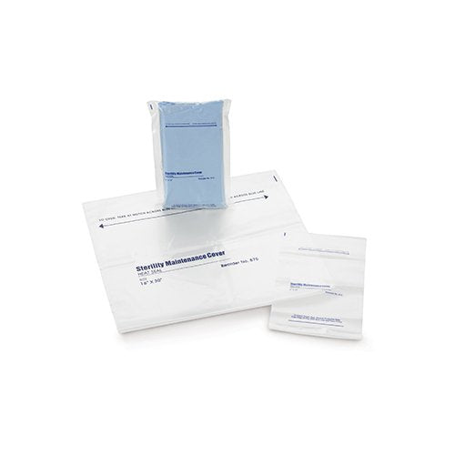 Cover, 8" x 12", Print/ Label Tear & Seal Instructions, 2.25 Mil, Clear/ Blue, J70, 1 Qt, LLDPE Film, Flat Pack, Heat-Seal Adhesive Strip, 250/bx, 4 bx/cs
