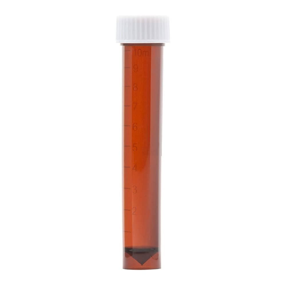 Transport Tube w/ Screw Cap, PP, 10 mL, Amber, 1000/cs