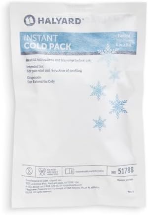 Instant Cold Pack, 6" x 9", Large with Flocking, Single Patient Use, 24/cs