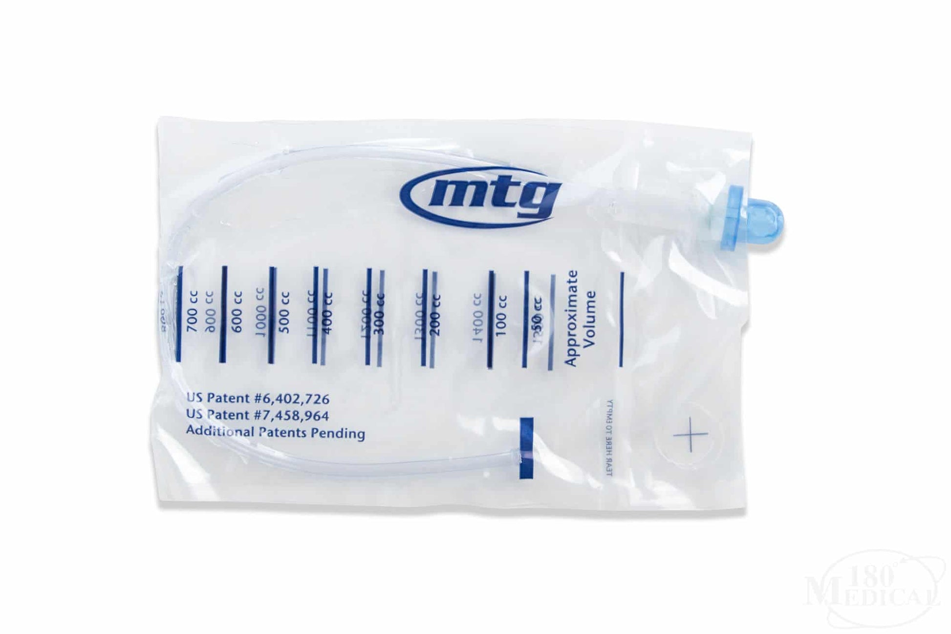 MTG 10FR Closed System 10" Straight  Cathether with Introducer Tip, EZ-Advancer Locking Valve, and a 700mL Collection Bag in a Pocket-Sized Package. One privacy bag included. , 100ea/cs