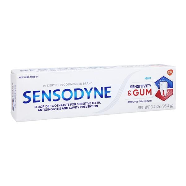 Sensodyne Sensitivity & Gum Toothpaste, Mint, 3.4 oz. tube, 12 tubes/cs (Available for sale in US only) (Products cannot be sold on Amazon.com or any other third Party sites.)