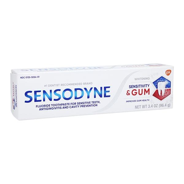 Sensodyne Sensitivity & Gum Toothpaste, Whitening, 3.4 oz. tube, 12 tubes/cs (Available for sale in US only) (Products cannot be sold on Amazon.com or any other third Party sites.)