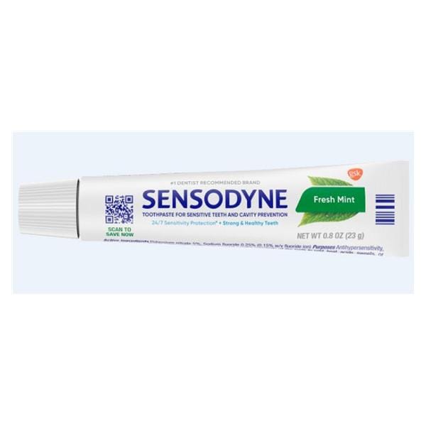 Sensodyne Fresh Mint Toothpaste, 0.8 oz., 50 cartonless tubes/cs (Available for sale in US only) (Products cannot be sold on Amazon.com or any other third Party sites.) (Item is Non-Returnable)