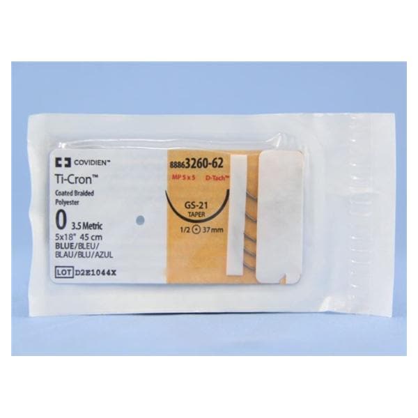 Suture, Taper Point, Size 0, Blue, 5x18", Needle GS-21, _ Circle, 2 dz/bx (Continental US Only)