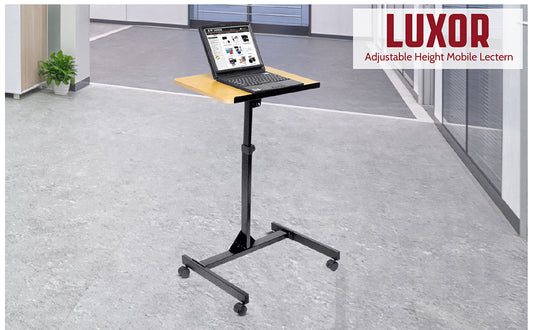 Mobile Lectern, Adjustable Height, 19.75" W x 23.25" D x 36.25 - 45" H
