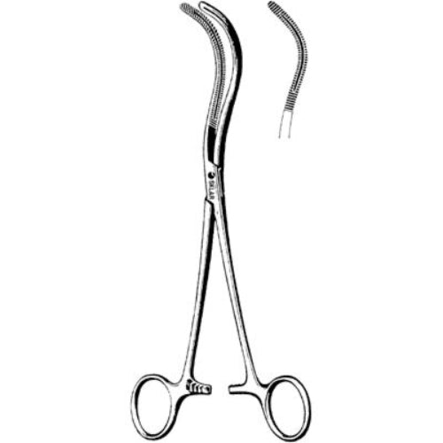 Stille Kidney Clamp, 9-1/4", Curved, Serrated, Stainless-Steel, Reusable, Non-Sterile, Latex-Free, Premium OR-Grade (DROP SHIP ONLY)