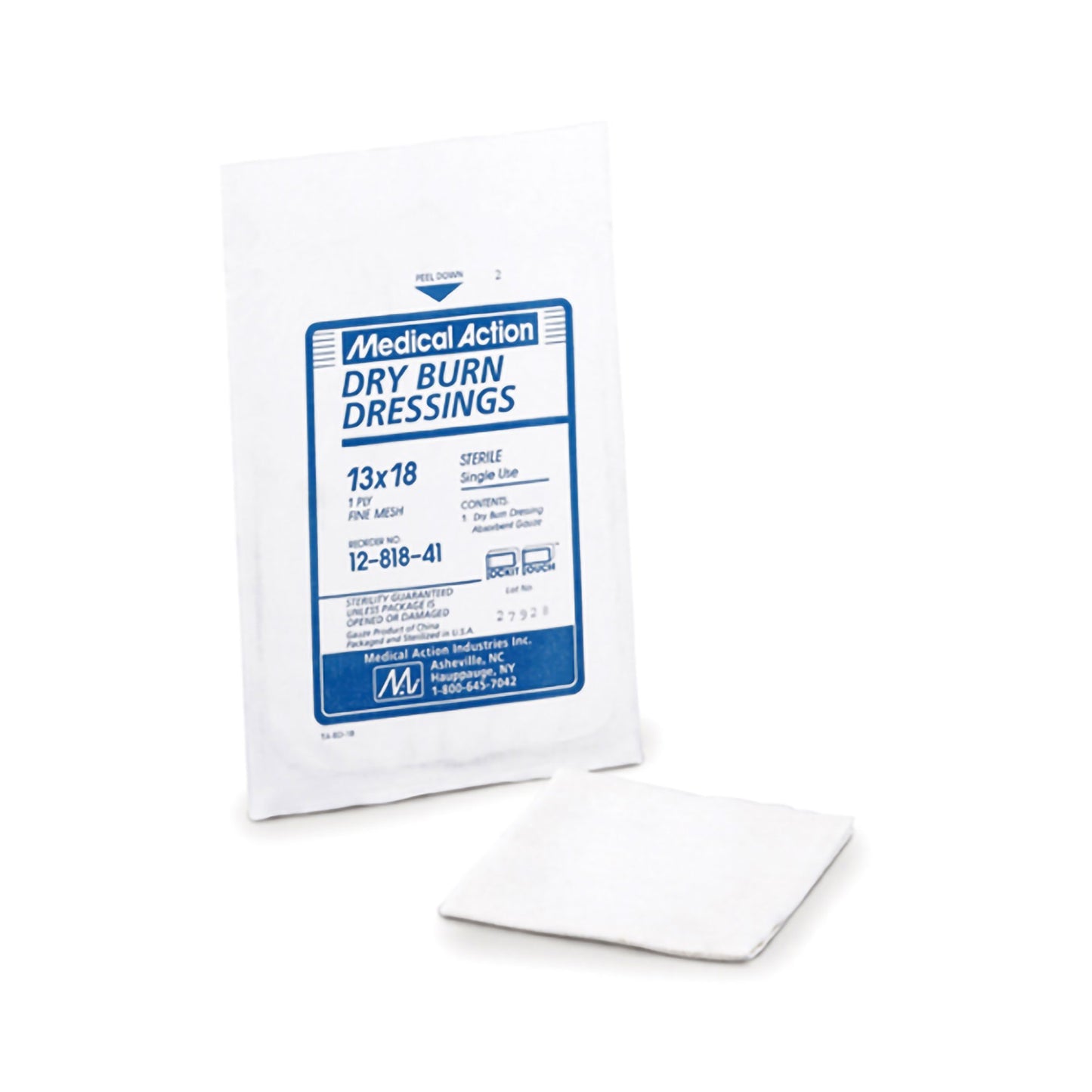 Burn Dressing, 13" x 18",  1-Ply, 100/cs