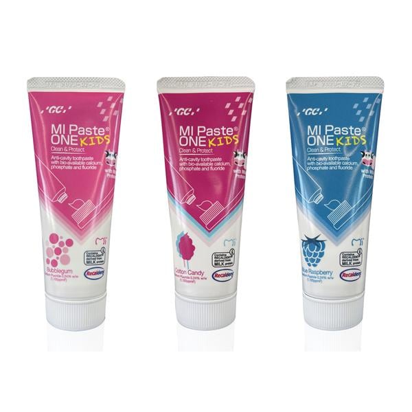 MI Paste One, Assorted, 46g, 35 mL Tube, Assorted 10/pk Contains: (4) Bubblegum, (3) Cotton Candy, (3) Blue Raspberry (For Sale in the U.S. only)