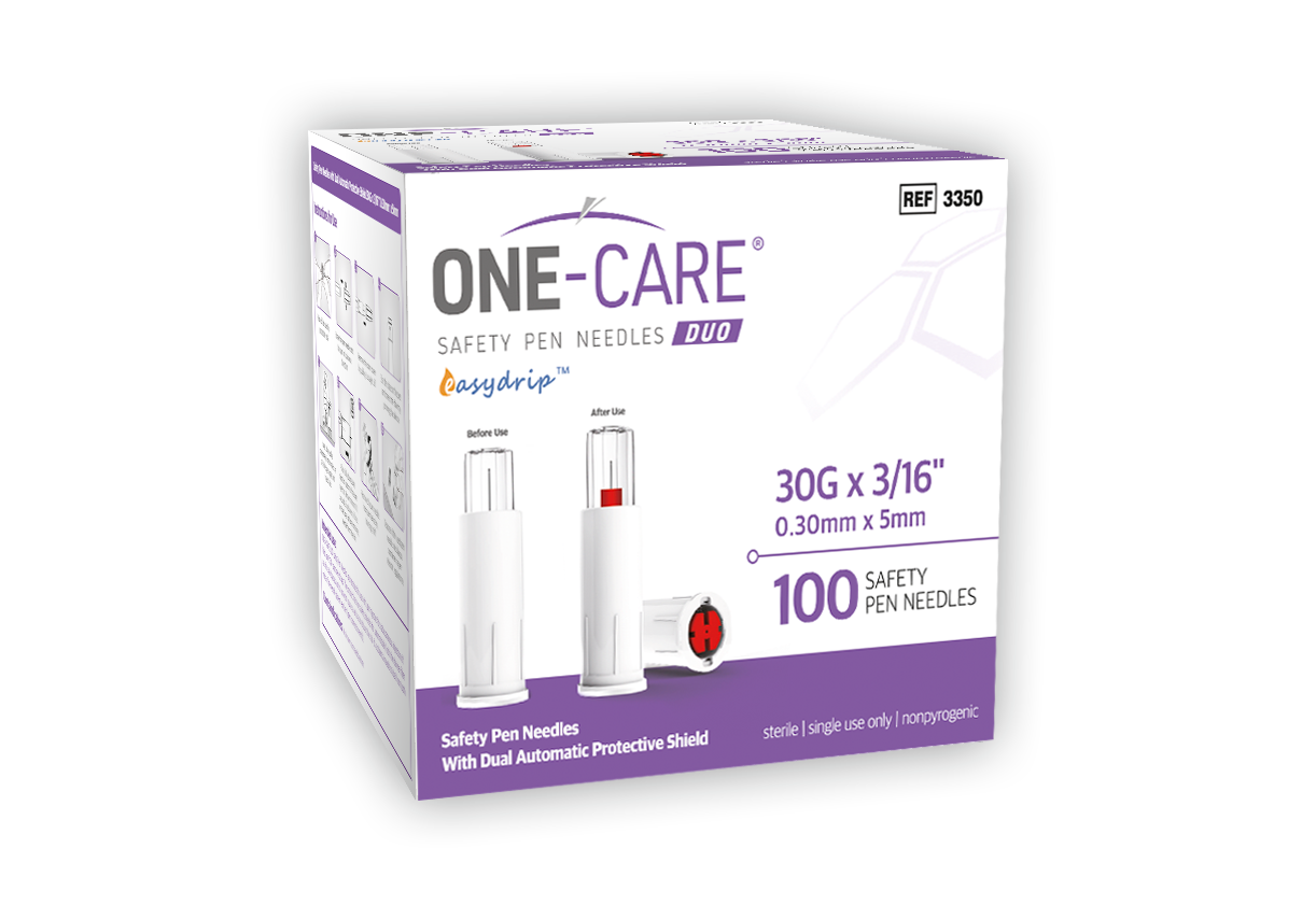 DUO Safety Pen Needles, 30G x 5mm, Purple, 100/bx