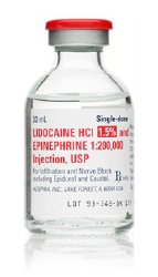 Lidocaine Hydrochloride and Epinephrine Injection, 1.5% USP, 1:200,000, 30 ml Vial, Single Dose, Glass Fliptop Vial, 25/bx (Rx) (Item is Non-Returnable) (We must have your Wholesale Drug License on File before shipping this product) (US Only, Excluding IN and ND)