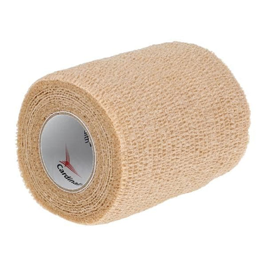 Self-Adherent Cohesive Bandage, 3" x 5yd Roll, Tan, Latex, Non-Sterile, 24 rl/bx, 6 bx/cs (Continental US Only)