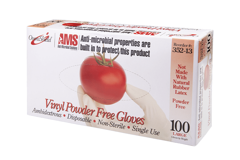 Vinyl Multi-Purpose Glove, Antimicrobial, Small, Clear, Powder Free (PF), 100/bx, 10 bx/cs (DROP SHIP ONLY) (Please see the Vendor Information Page for freight information)